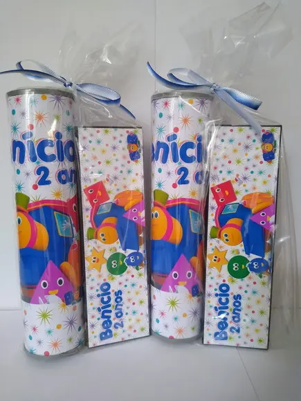 Kit Pega Vareta e Domino Personalizado Bob e o Trem