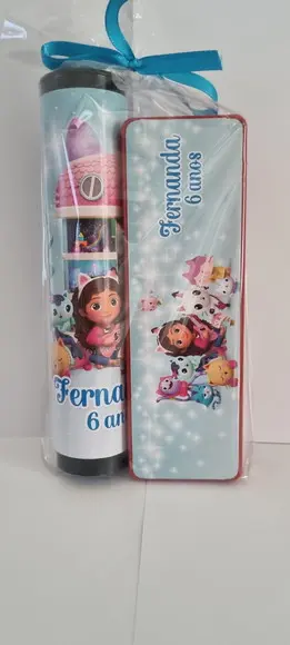 Kit Pega Vareta e Domino Personalizado Casa Magica Gaby