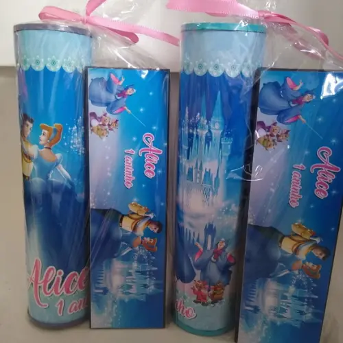 Kit Pega Vareta e Domino Personalizado Cinderela