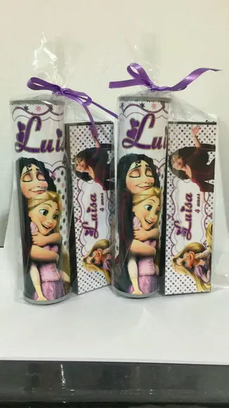 Kit Pega Vareta e Domino Personalizado Enrolados - Rapunzel