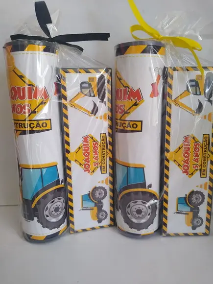 Kit Pega Vareta e Domino Personalizado Festa Construtor