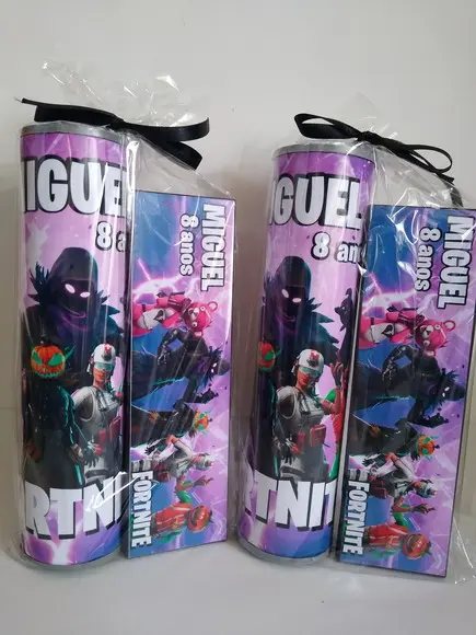 Kit Pega Vareta e Domino Personalizado Fortnite