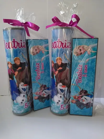 Kit Pega Vareta e Domino Personalizado Frozen