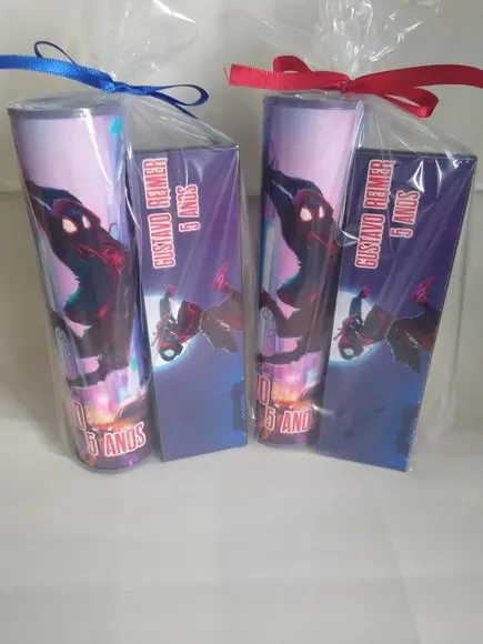 Kit Pega Vareta e Domino Personalizado Miles Morales