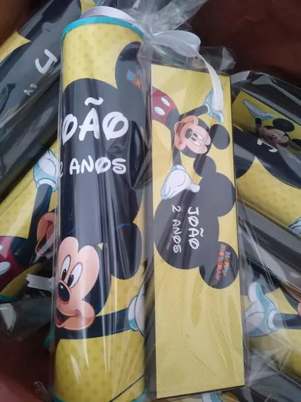 Kit Pega Vareta e Domino Personalizado Mickey