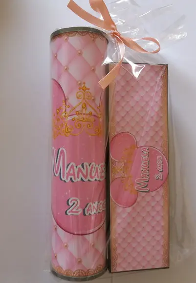 Kit Pega Vareta e Domino Personalizado Minnei Rosa