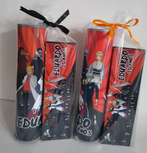 Kit Pega Vareta e Domino Personalizado Naruto