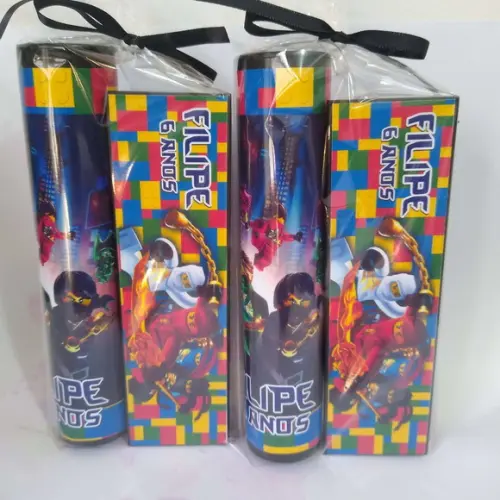 Kit Pega Vareta e Domino Personalizado Ninjago