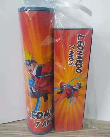 Kit Pega Vareta e Domino Personalizado Naruto
