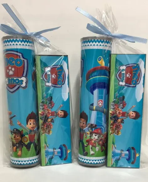 Kit Pega Vareta e Domino Personalizado Patrulha Canina