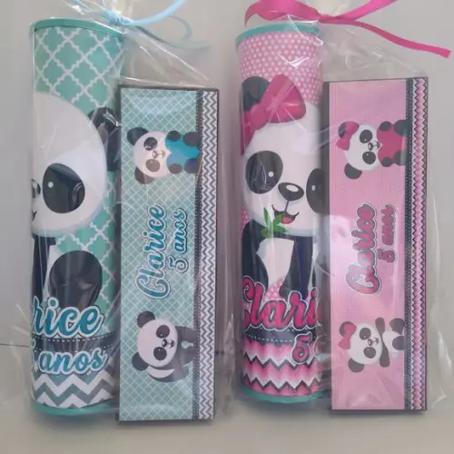Kit Pega Vareta e Domino Personalizado Pandinha