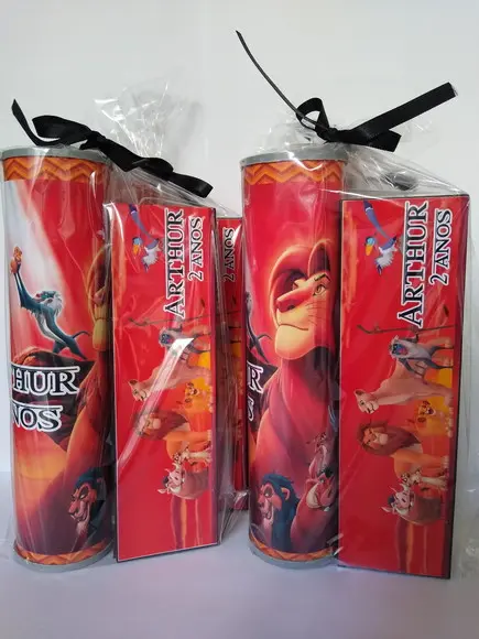 Kit Pega Vareta e Domino Personalizado Rei Leão