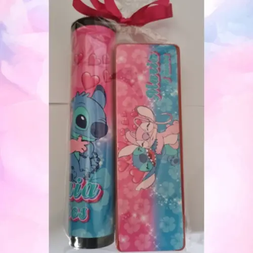 Kit Pega Vareta e Domino Personalizado Stitch