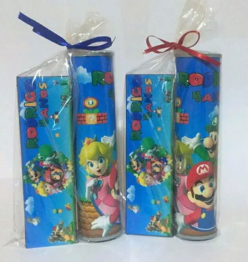 Kit Pega Vareta e Domino Personalizado Super Mario