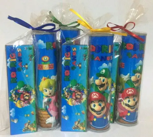Kit Pega Vareta e Domino Personalizado Super Mario