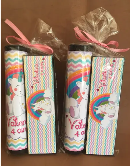 Kit Pega Vareta e Domino Personalizado Unicornio