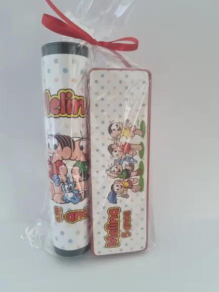Kit Pega Vareta e Domino Personalizado Turma da Monica