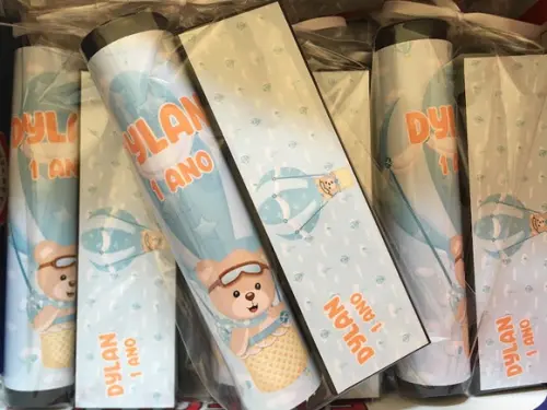 Kit Pega Vareta e Domino Personalizado Ursinho Baloeiro
