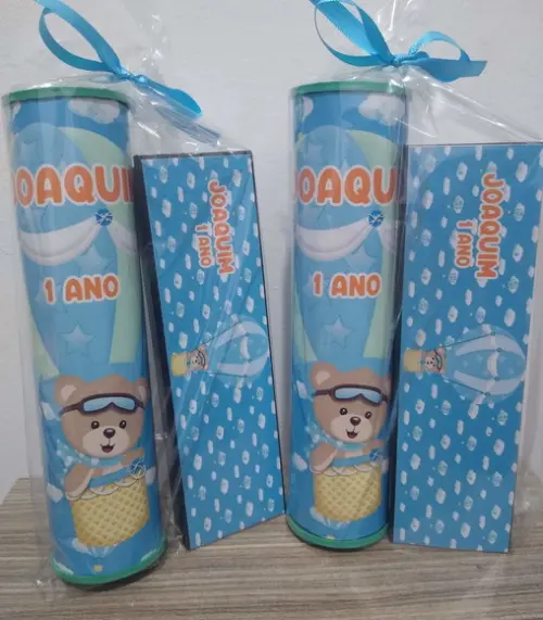 Kit Pega Vareta e Domino Personalizado Ursinho Baloeiro