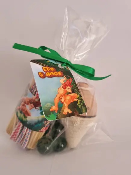 Kit Pião Corda e Bolinha de Gude Tarzan