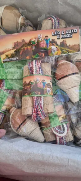 Kit Pião e Corda Minecraft