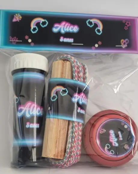 Kit Pula Corda, Ioiô e Bolinha de Sabão Neon