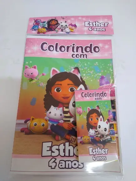 Livro de Colorir c/ Giz Casa Magica Gaby