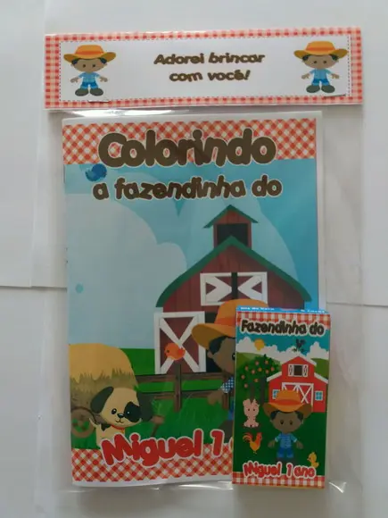 Livro de Colorir c/ Giz Fazendinha