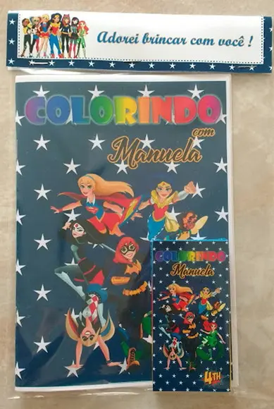 Livro de Colorir c/ Giz Superhero Girls