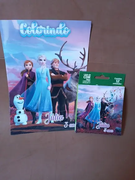 Livro de Colorir C/ Lapis de Cor Frozen