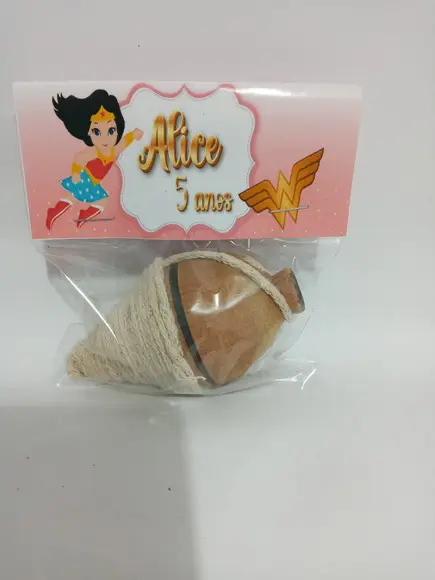 Pião Personalizado Mulher Maravilha