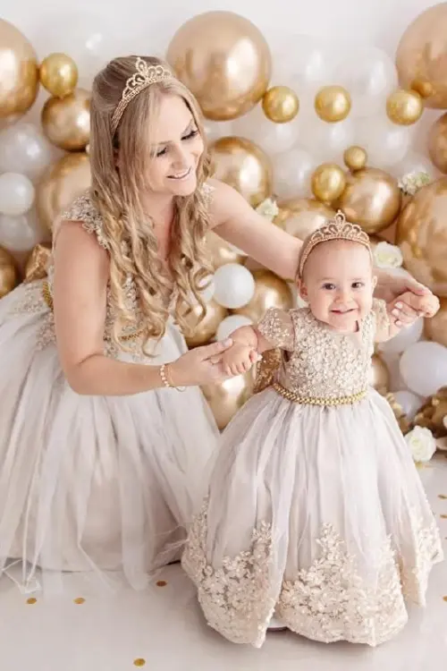 2 Faixas de luxo em strass com coroa de princesa tal mãe e tal f