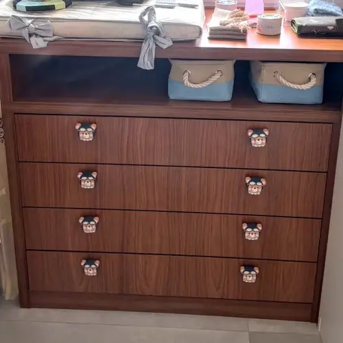 Puxador de Ursinho aviador para Decoração de Quarto de bebê