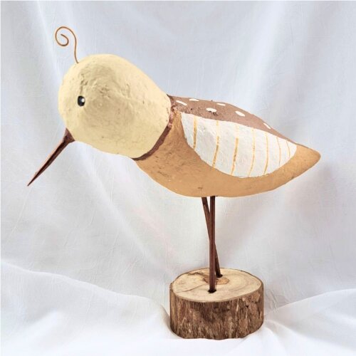 Escultura de Pássaro em Papel Machê
