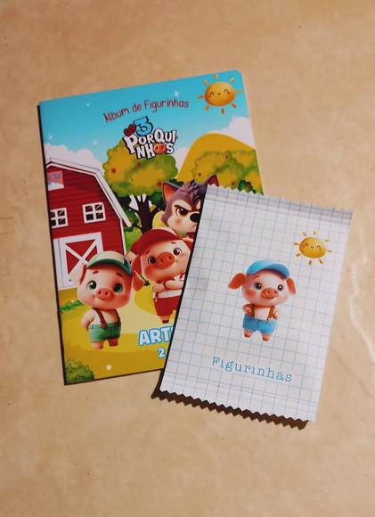 20 Álbum de Figurinhas e Desenhos de Colorir 3 Porquinhos