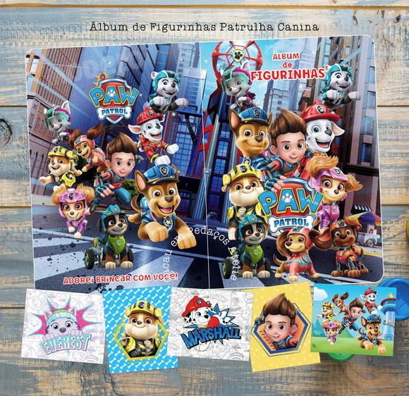 20 Álbum de Figurinhas e Desenhos de Colorir Patrulha Canina