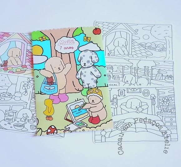 20 Cards Colorir Bobbie Goods Lembrancinha Festa + Adesivo