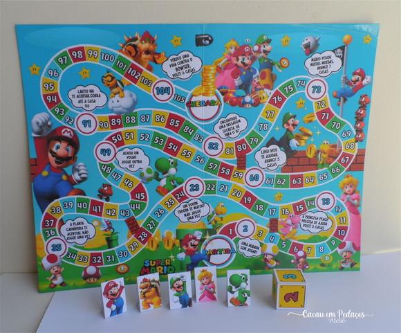 20 Lembrancinhas Festa Super Mario Jogo de Tabuleiro 30x40cm