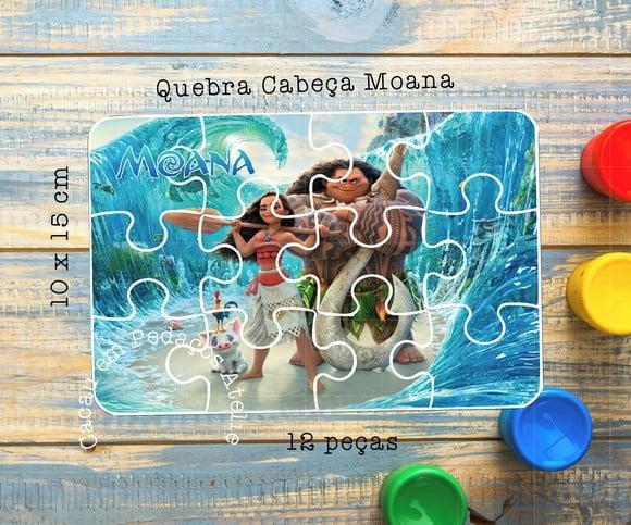 20 Quebra Cabeça os Moana 10 x 15cm Lembrancinha Aniversário