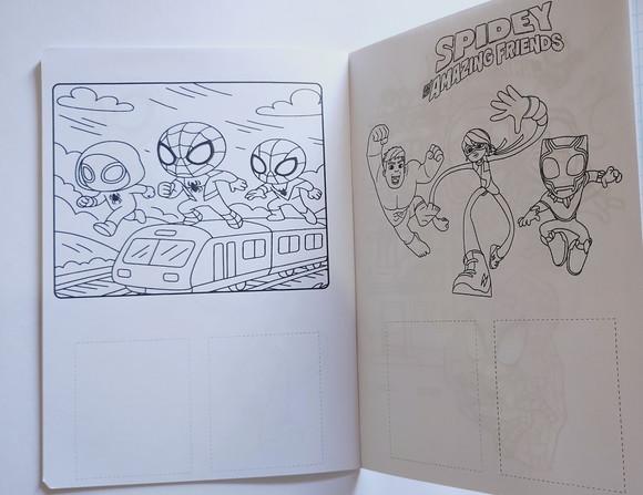 Álbum com Figurinhas Aranha Fantasma Spidey Desenho Colorir