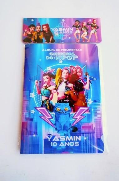 Álbum com Figurinhas Guerreiras Kpop Desenho Colorir Huntrix Fes