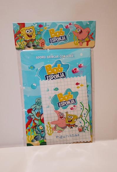 Álbum com Figurinhas Bob Esponja Desenho Colorir Aniversário