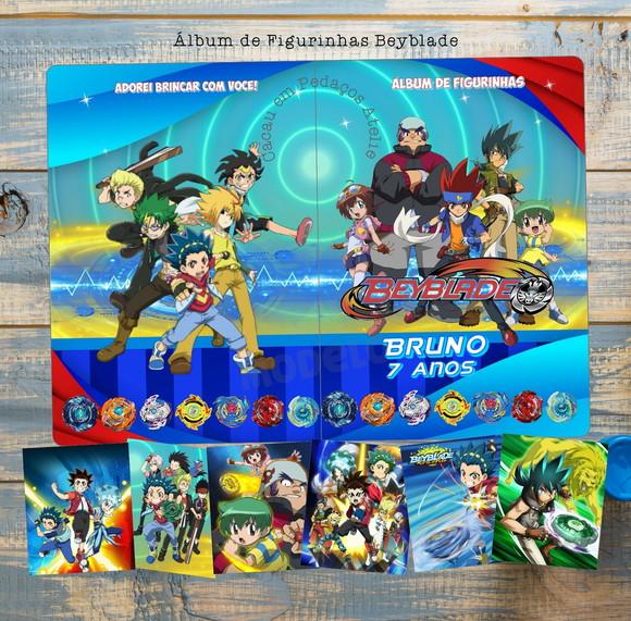 Álbum de Figurinhas Beyblade Desenhos de Colorir Lembrancinha de