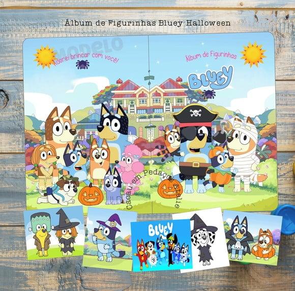 Álbum de Figurinhas Bluey Halloween Desenhos de Colorir