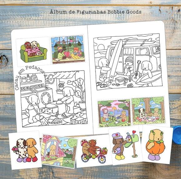 Álbum de Figurinhas Bobbie Goods Desenho Colorir Aniversário