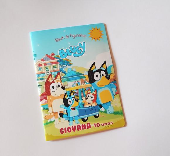 Álbum de Figurinhas com Desenhos para Colorir Bluey