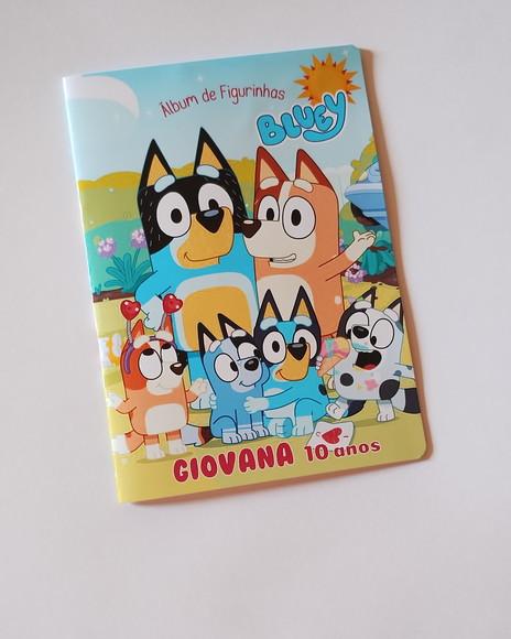 Álbum de Figurinhas com Desenhos para Colorir Bluey