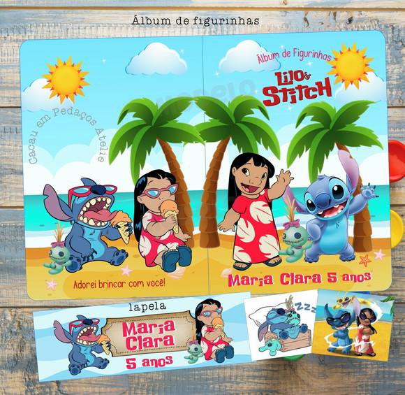 Álbum de Figurinhas e Desenhos de Colorir Lilo Stitch