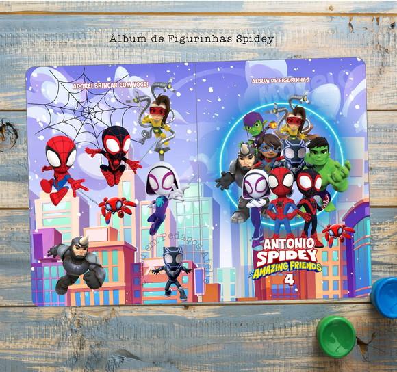 Álbum de Figurinhas e Desenhos de Colorir Spidey e Amigos