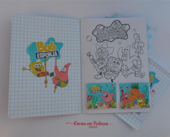 Álbum de Figurinhas e Desenhos para Colorir Bob Esponja